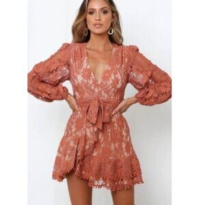 One and Only Collective Love Me Lace Orange M NWT